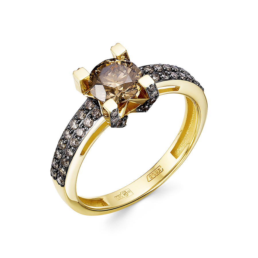Кольцо, золото, бриллиант, 01-3876